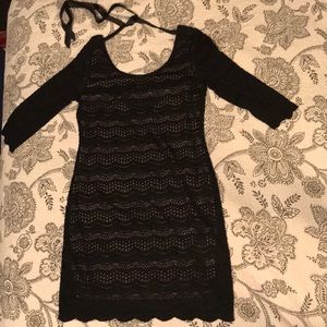 Black lace dress